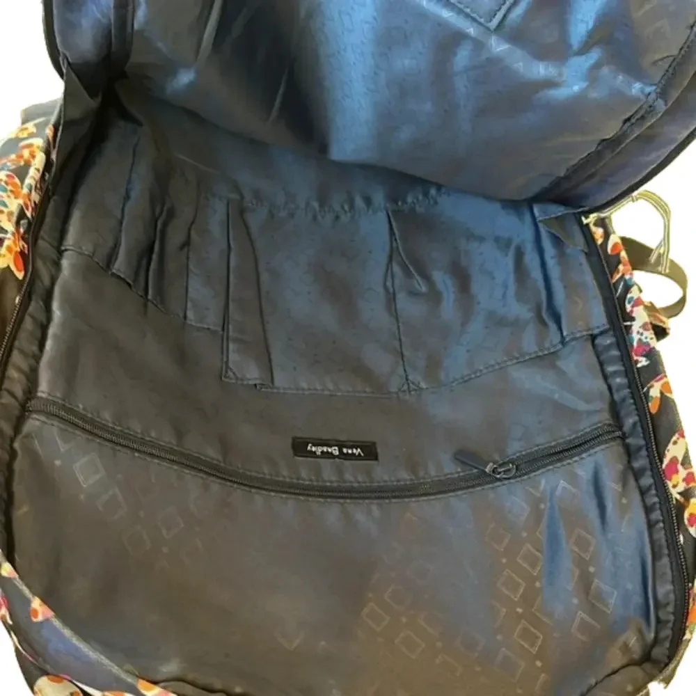 Vera Bradley *RETIRED PATTERN* Cut Vines Lighten Up Grand Backpack Floral Navy